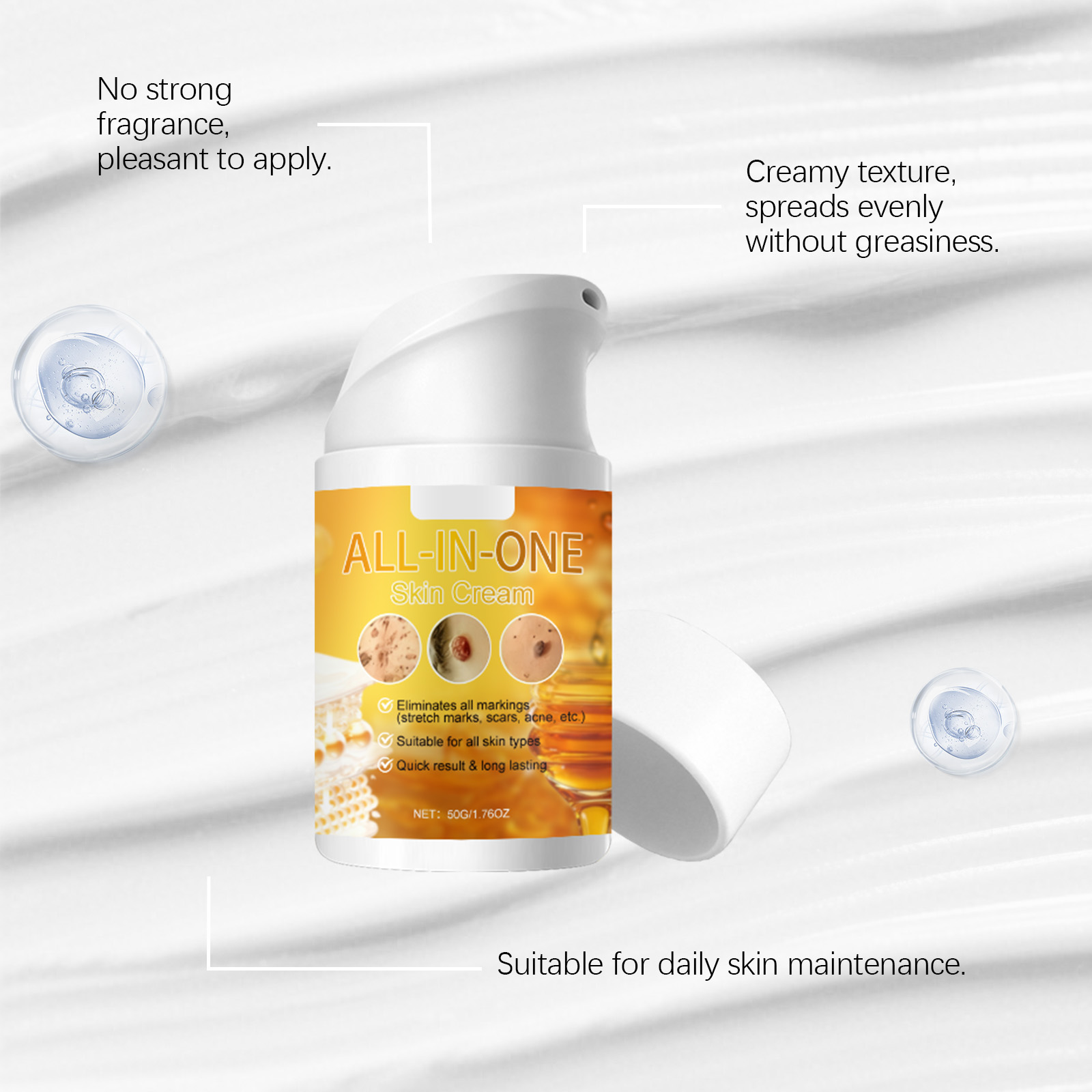 Skin Care Cream Moisturizing Refreshing Texture Gentle Comfortable Skin Friendly Daily Body Hydrating Lotion