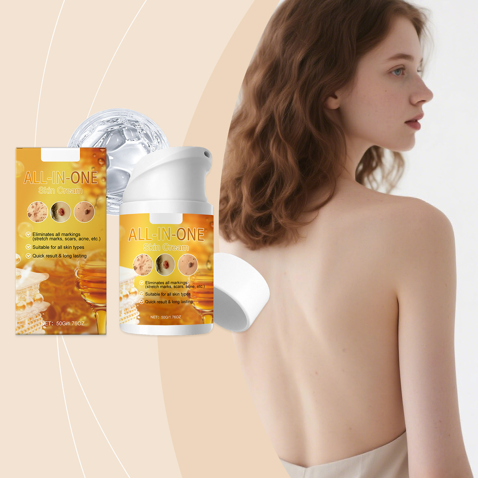Skin Care Cream Moisturizing Refreshing Texture Gentle Comfortable Skin Friendly Daily Body Hydrating Lotion