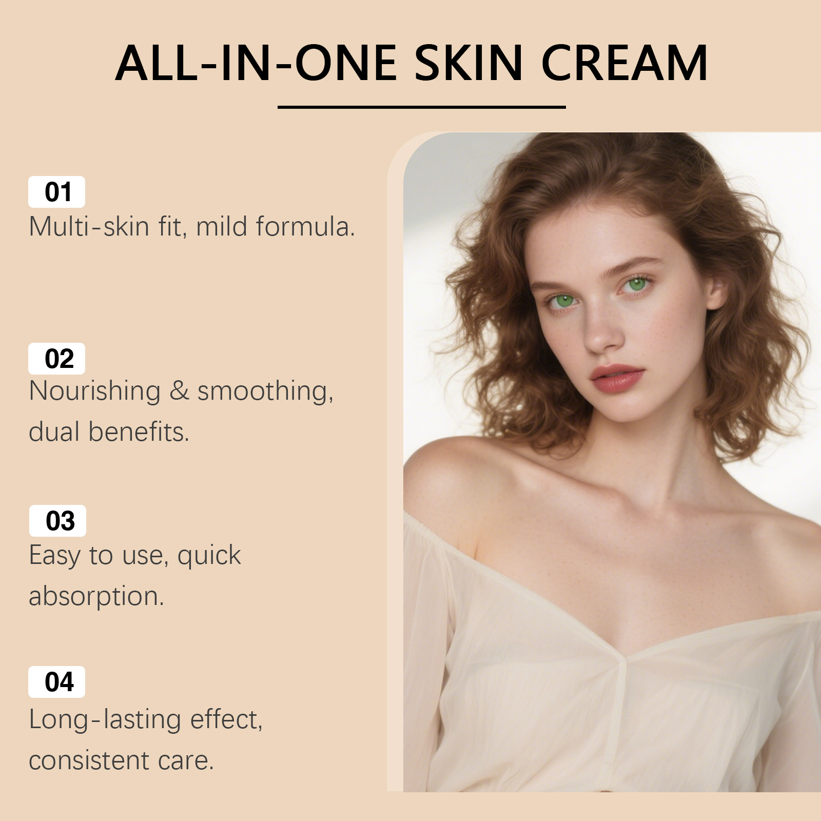 Skin Care Cream Moisturizing Refreshing Texture Gentle Comfortable Skin Friendly Daily Body Hydrating Lotion