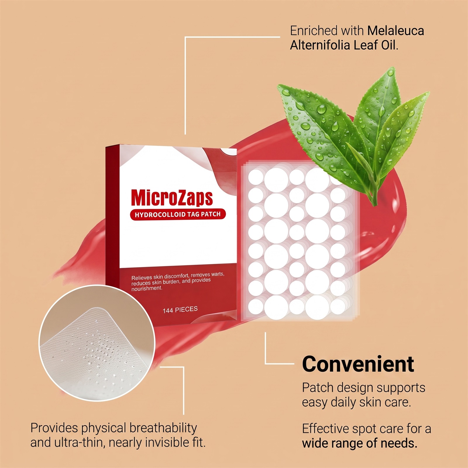 Skin Care Patch Hydrocolloid Daily Cleaning Facial Body Local Skin Surface Blemish Point Regular Application Dressing