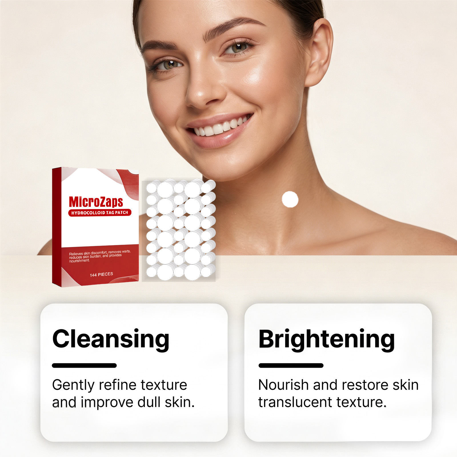 Skin Care Patch Hydrocolloid Daily Cleaning Facial Body Local Skin Surface Blemish Point Regular Application Dressing