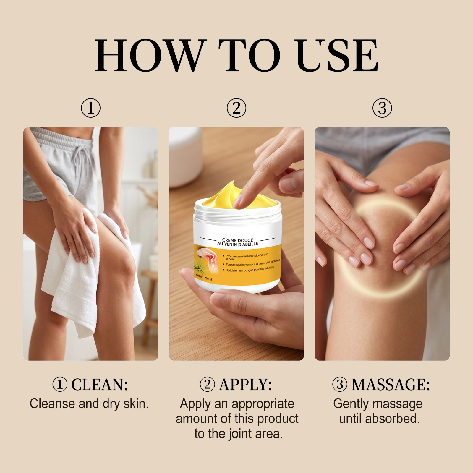 Joint Comfort Cream Light Moisturizing Elbow Joint Comfort Refreshing Breathable External Daily Smear Massage Care