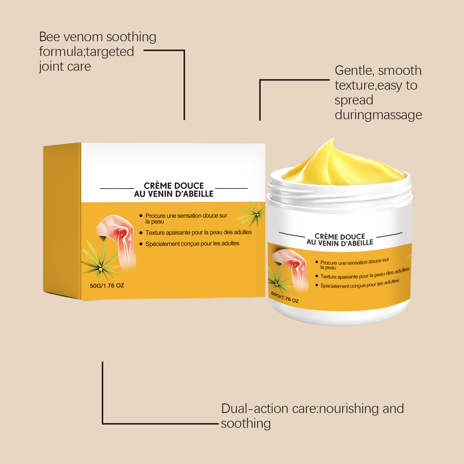Joint Comfort Cream Light Moisturizing Elbow Joint Comfort Refreshing Breathable External Daily Smear Massage Care