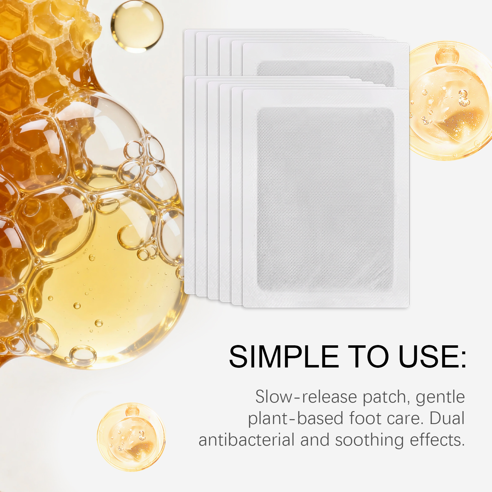 Plant Extract Foot Care Patch Mild Daily External Use Balanced Gentle Comfort Breathable Fit Sole