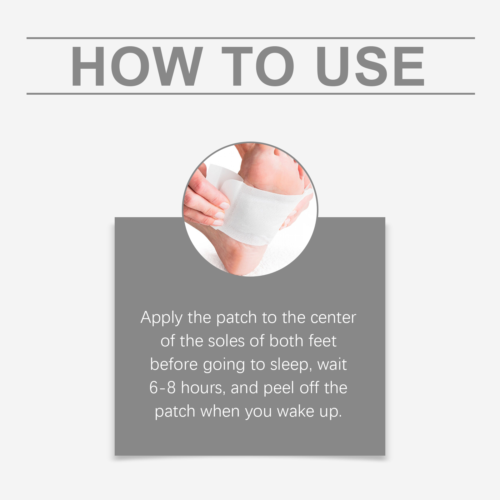 Plant Extract Foot Care Patch Mild Daily External Use Balanced Gentle Comfort Breathable Fit Sole
