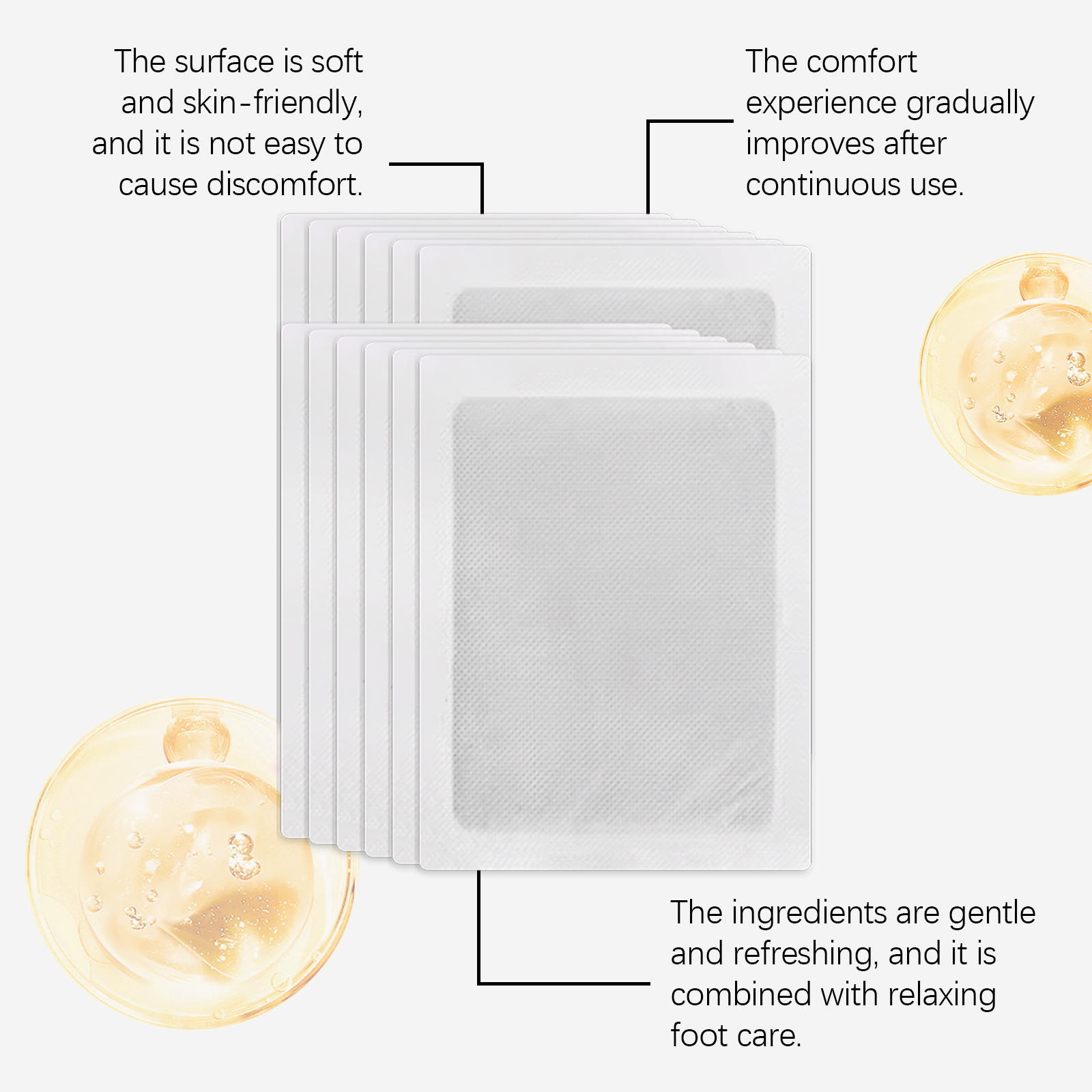 Plant Extract Foot Care Patch Mild Daily External Use Balanced Gentle Comfort Breathable Fit Sole