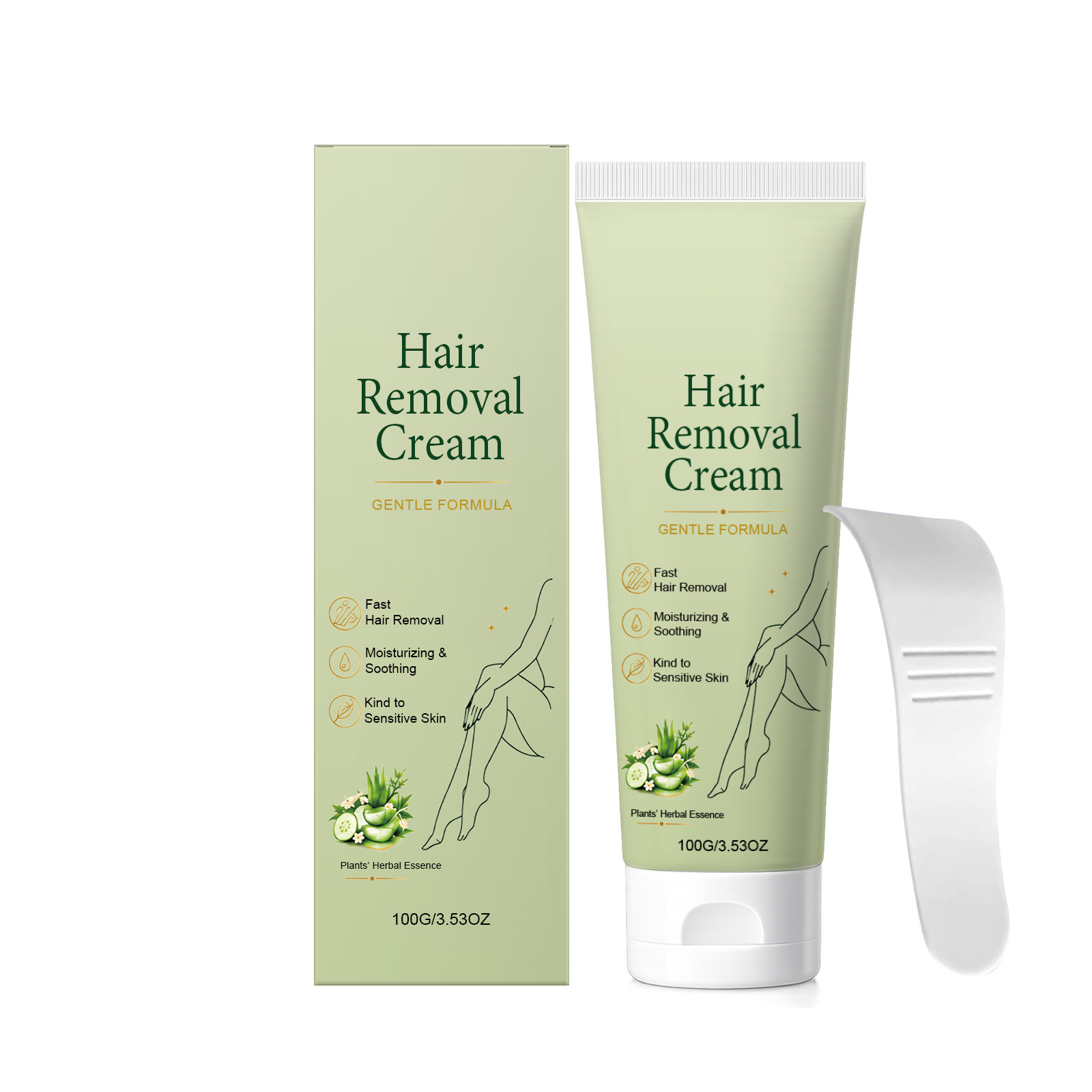 Mild Hair Removal Cream Refreshing Clean Smooth Soft Silky Comfort Daily Body Skin Hair Care