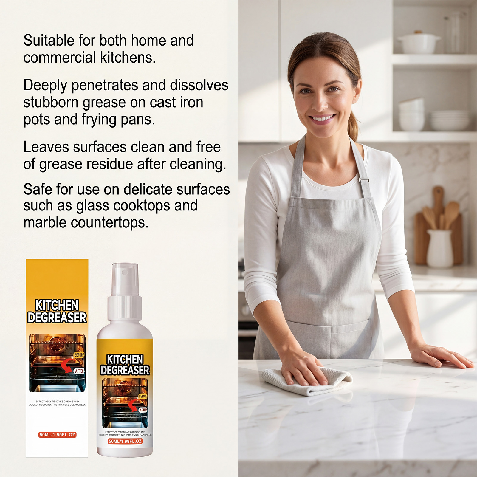 Kitchen Grease Cleaner Daily Deep Cleaning Clean Renew Kitchen Stove Range Hood Oil Stain