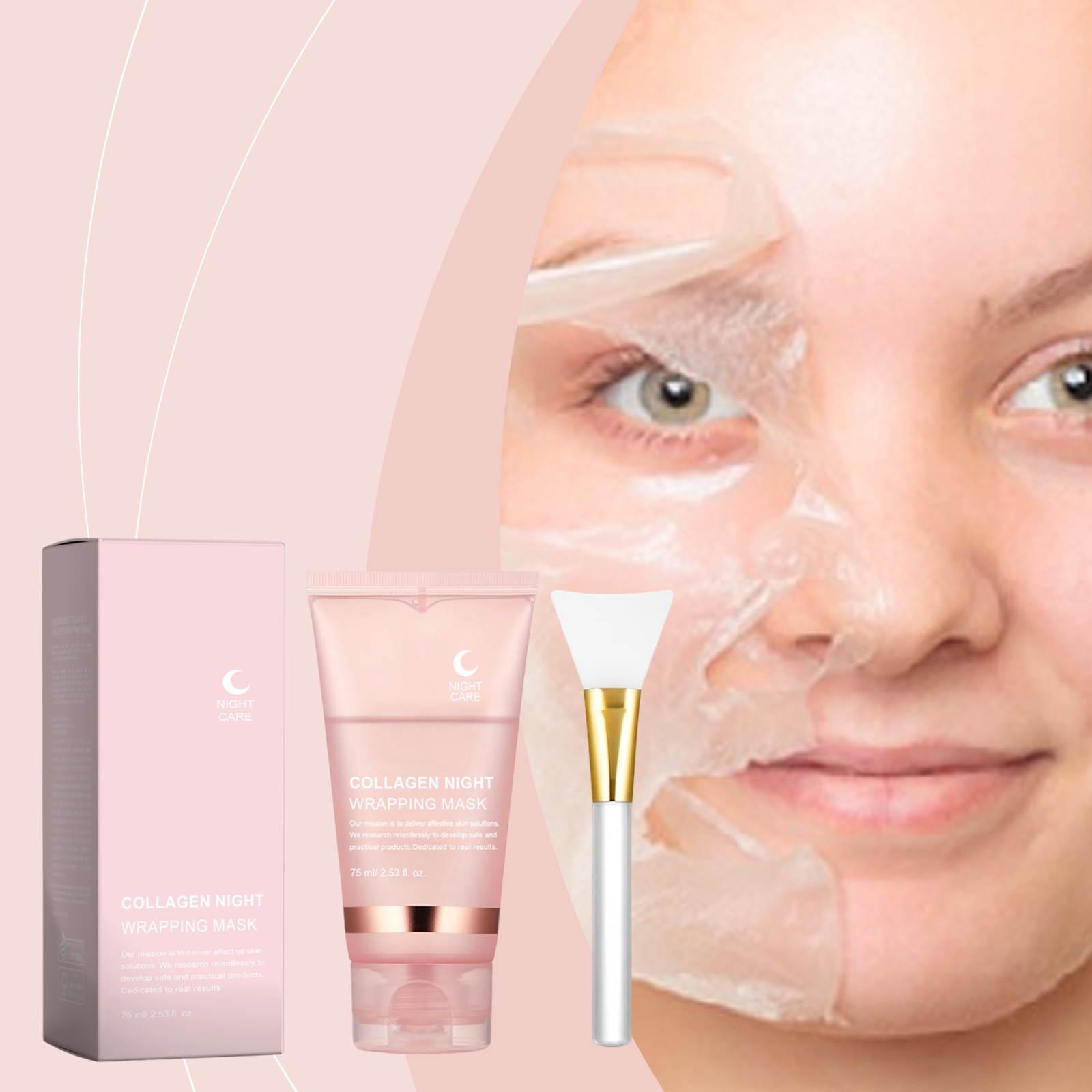 Collagen Peel Off Mask Gentle Cleansing Moisturizing Hydrating Nourishing Skin For Facial Use