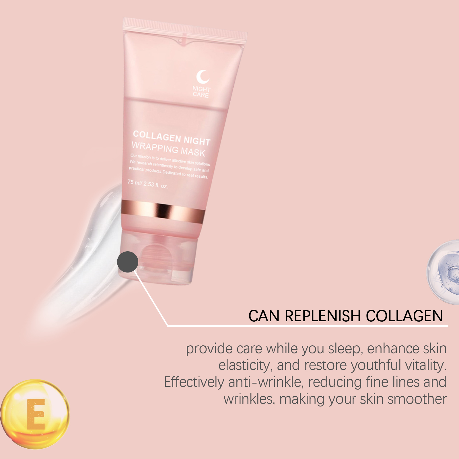 Collagen Peel Off Mask Gentle Cleansing Moisturizing Hydrating Nourishing Skin For Facial Use