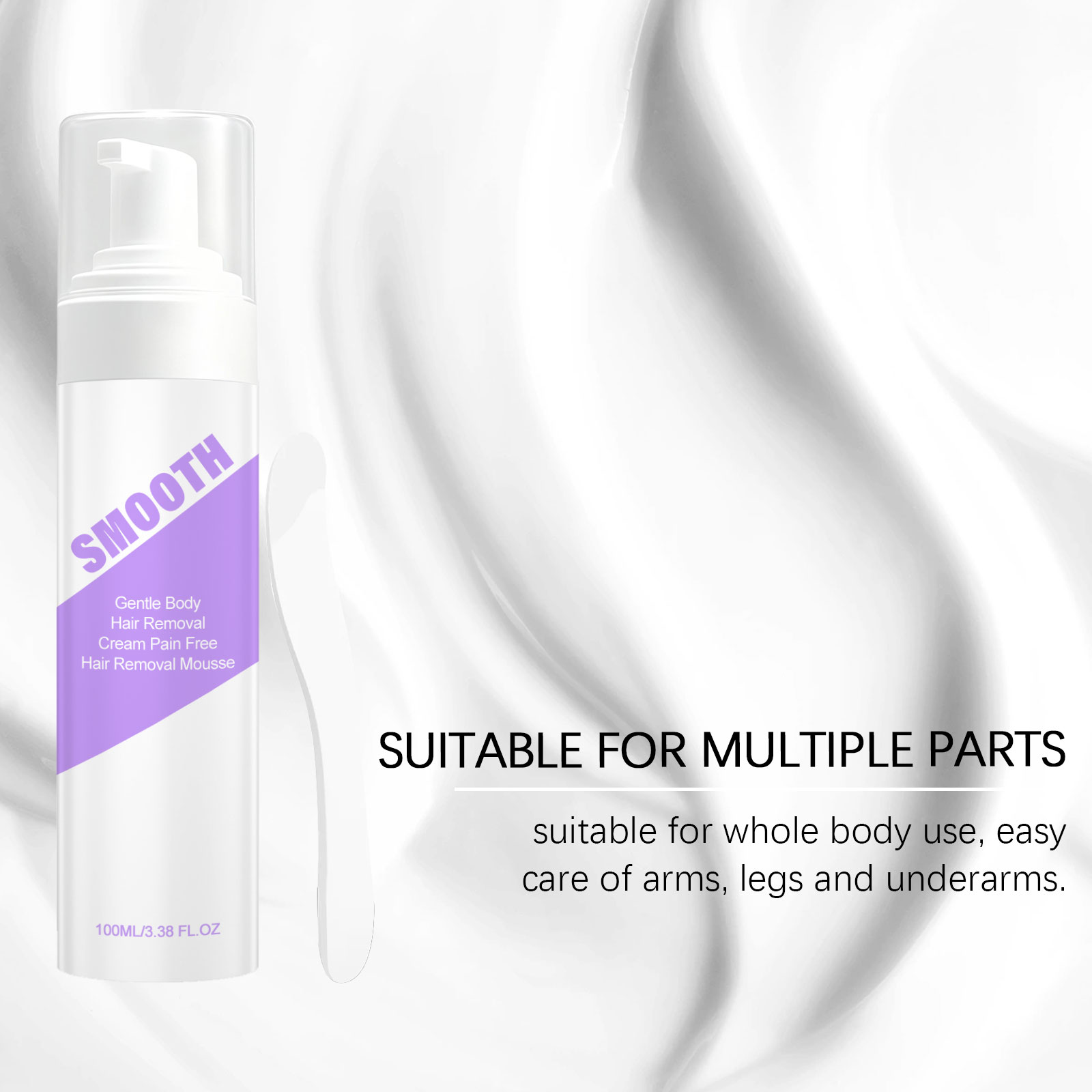 Gentle Soothing Hair Removal Mousse Fine Foam Easy To Clean Moisturizing For Whole Body Multiple Areas