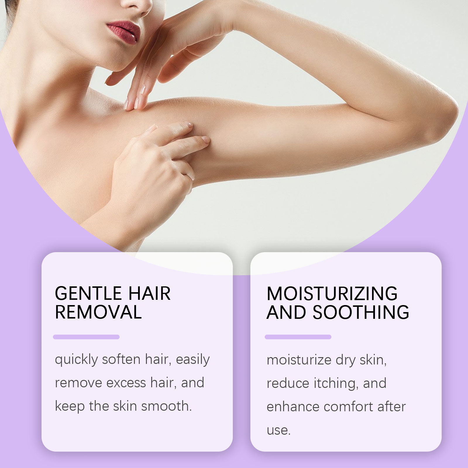 Gentle Soothing Hair Removal Mousse Fine Foam Easy To Clean Moisturizing For Whole Body Multiple Areas