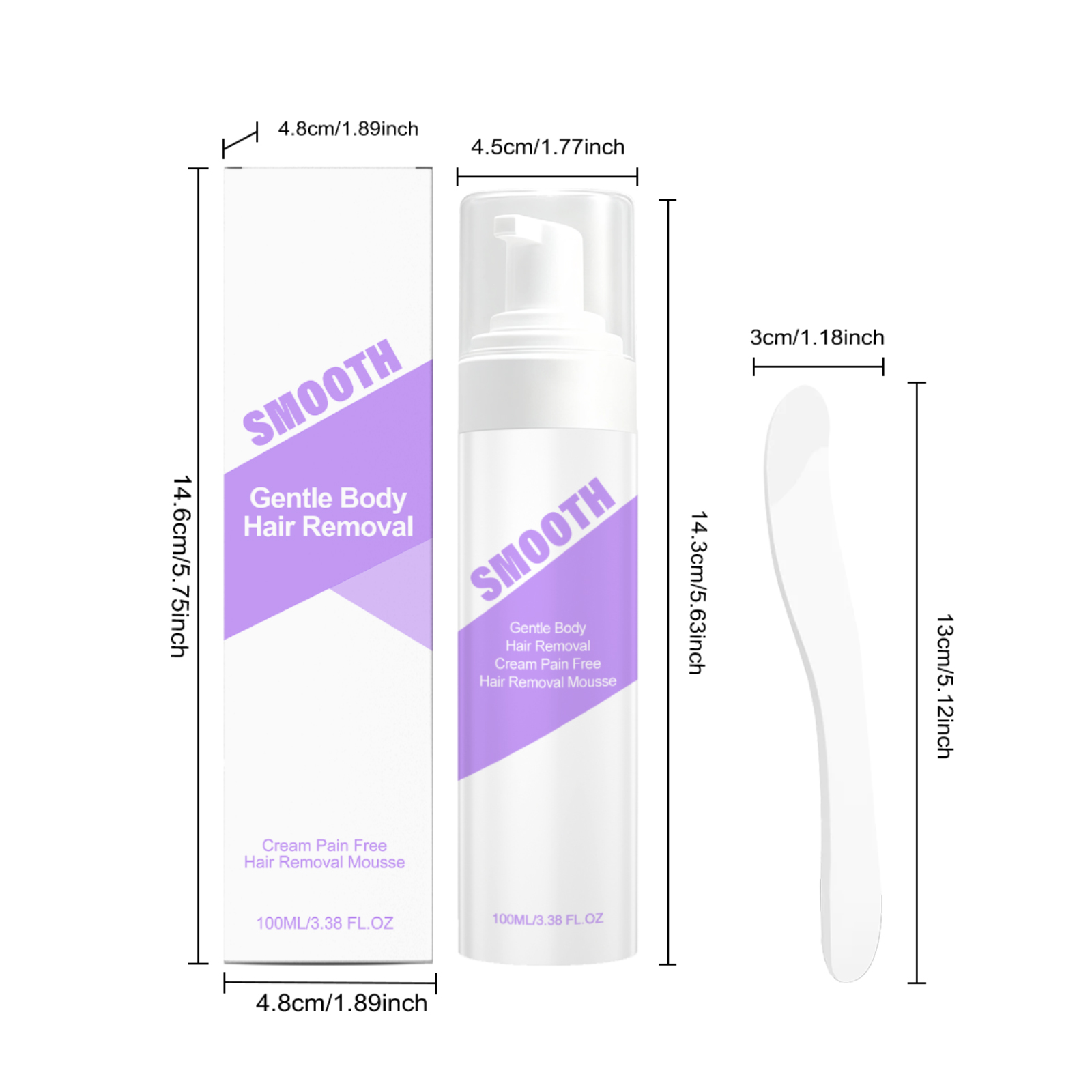 Gentle Soothing Hair Removal Mousse Fine Foam Easy To Clean Moisturizing For Whole Body Multiple Areas