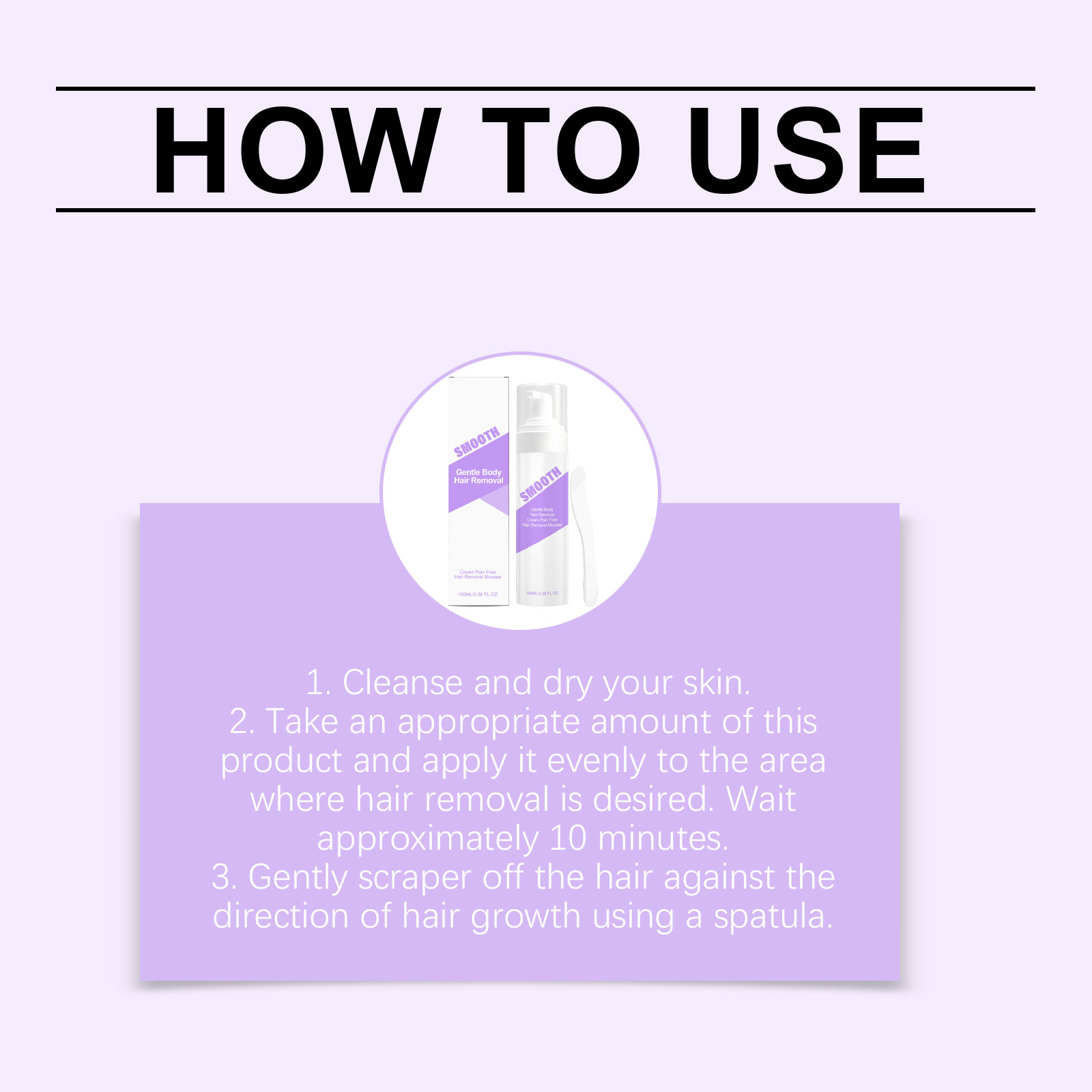 Gentle Soothing Hair Removal Mousse Fine Foam Easy To Clean Moisturizing For Whole Body Multiple Areas