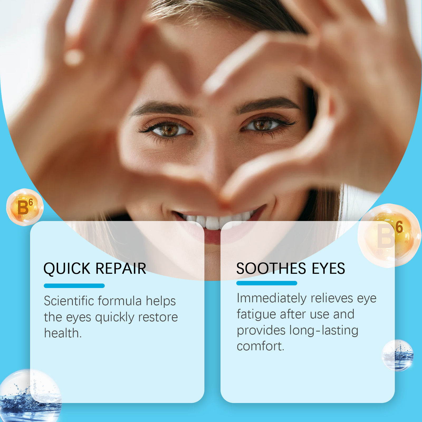Eye Care Drops Gently Protect Eye Skin Refreshing Moisturizing Hydrating Portable Eye Drops