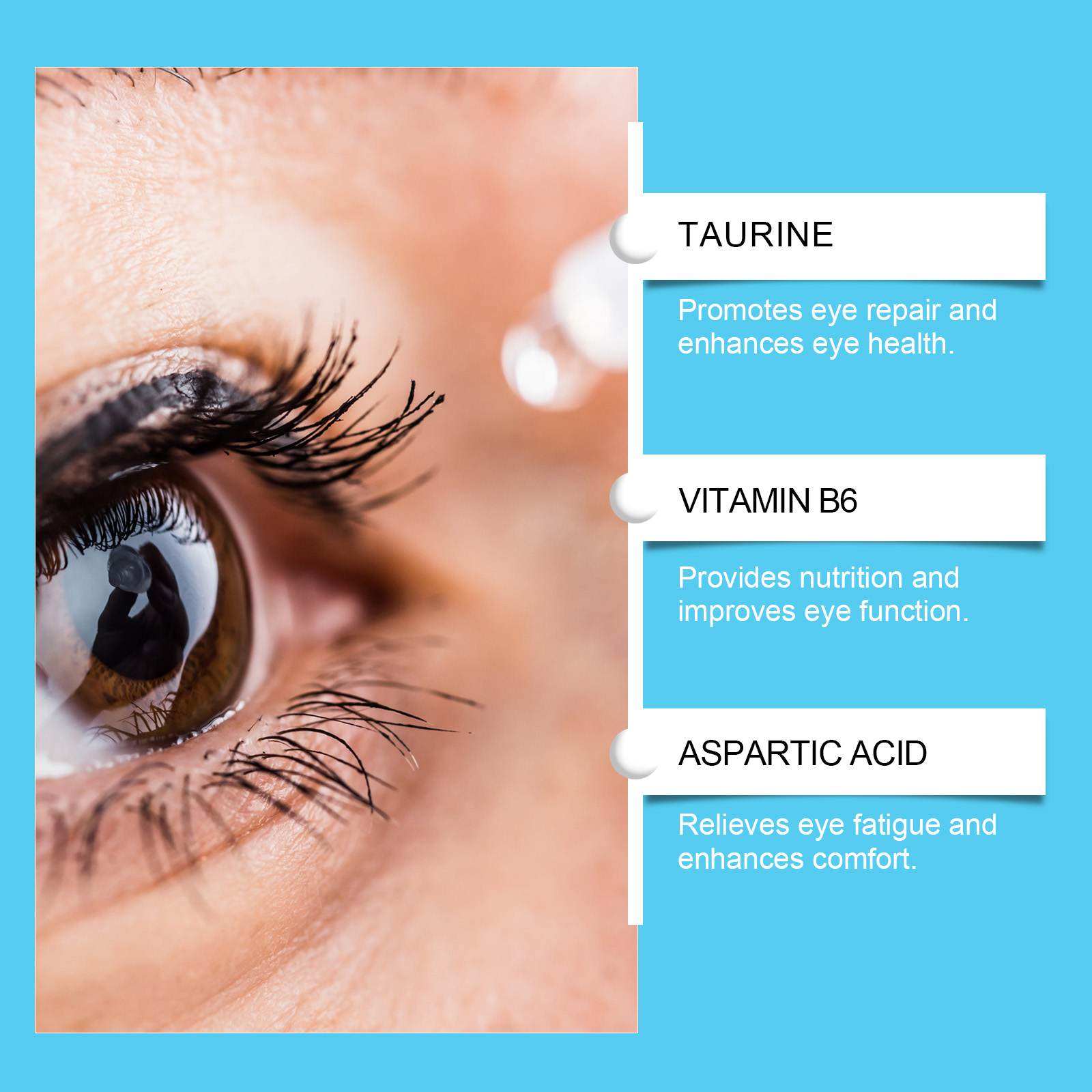 Eye Care Drops Gently Protect Eye Skin Refreshing Moisturizing Hydrating Portable Eye Drops