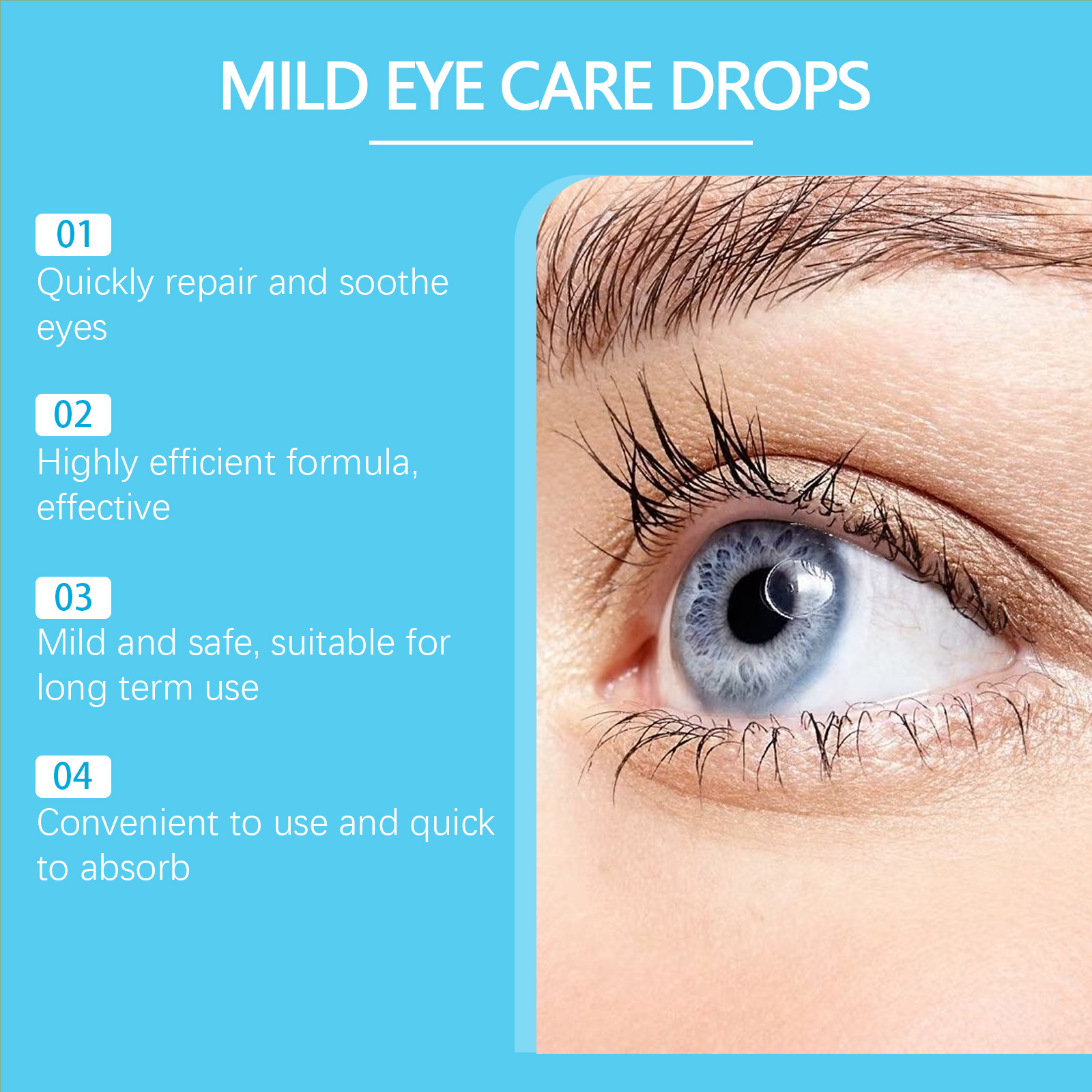 Eye Care Drops Gently Protect Eye Skin Refreshing Moisturizing Hydrating Portable Eye Drops