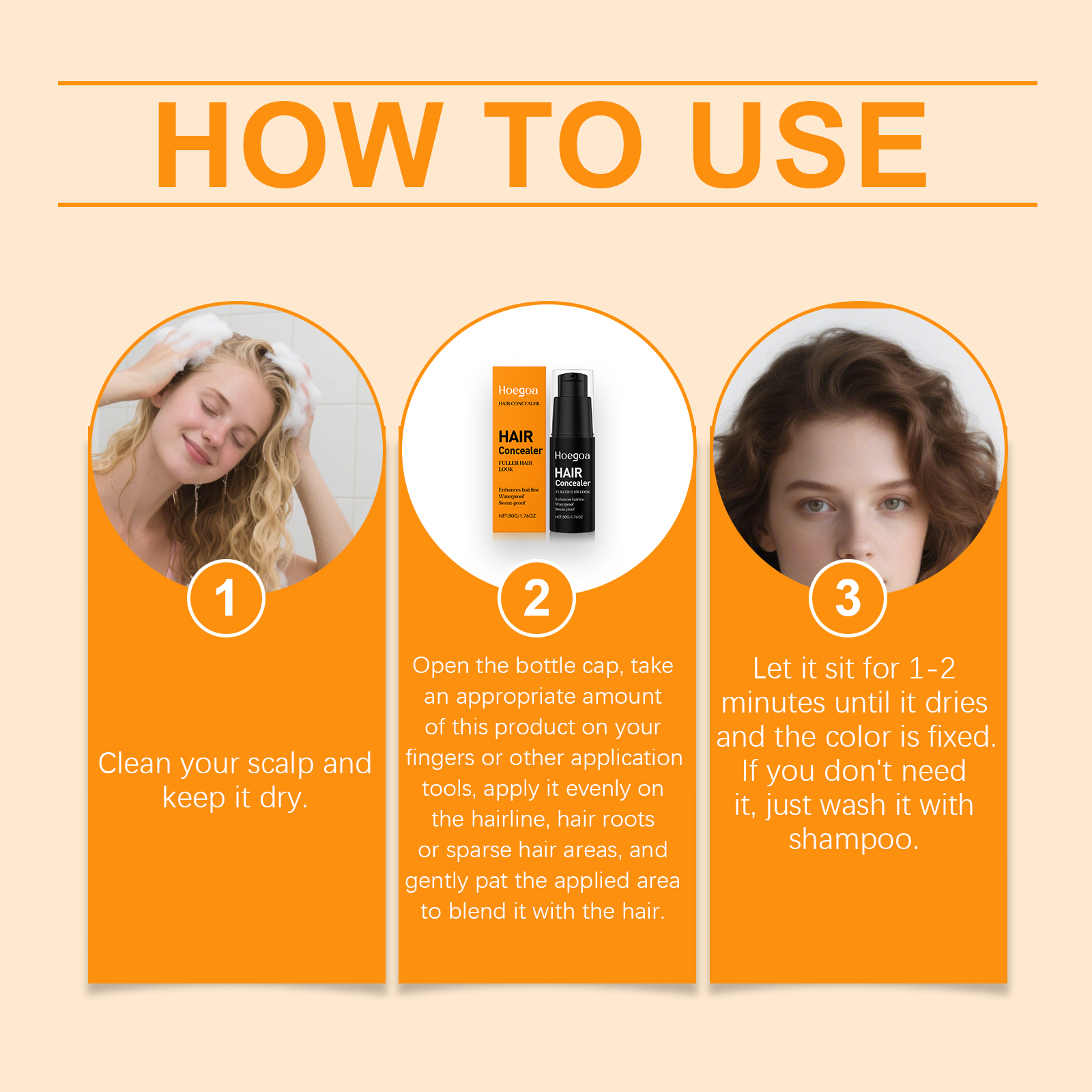 Hair Concealer Covers Hair Part Modifies Hair Light Fluffy Feeling Daily Hair Styling