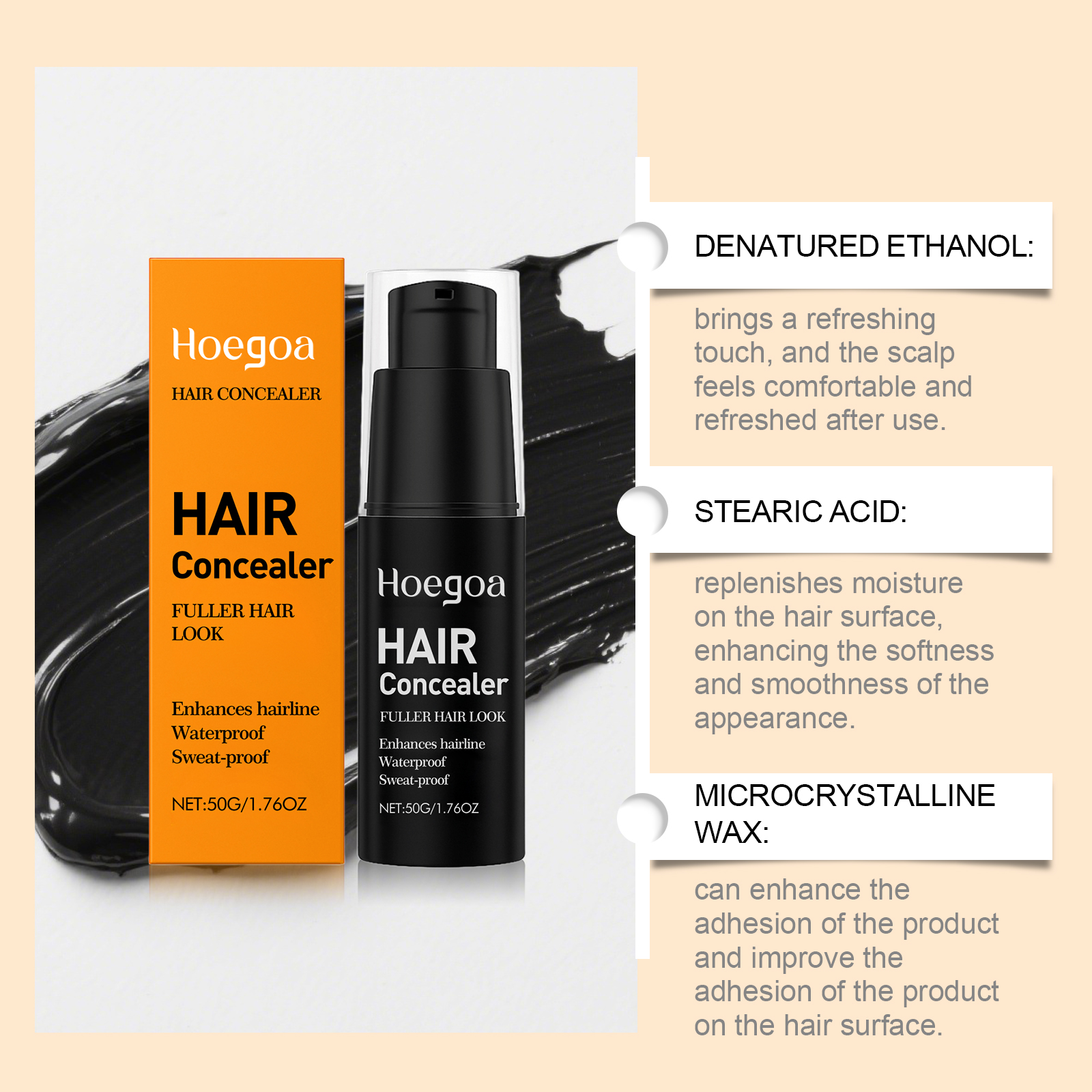 Hair Concealer Covers Hair Part Modifies Hair Light Fluffy Feeling Daily Hair Styling