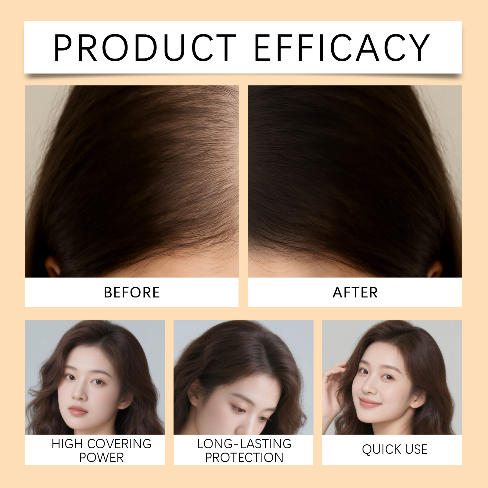 Hair Concealer Covers Hair Part Modifies Hair Light Fluffy Feeling Daily Hair Styling