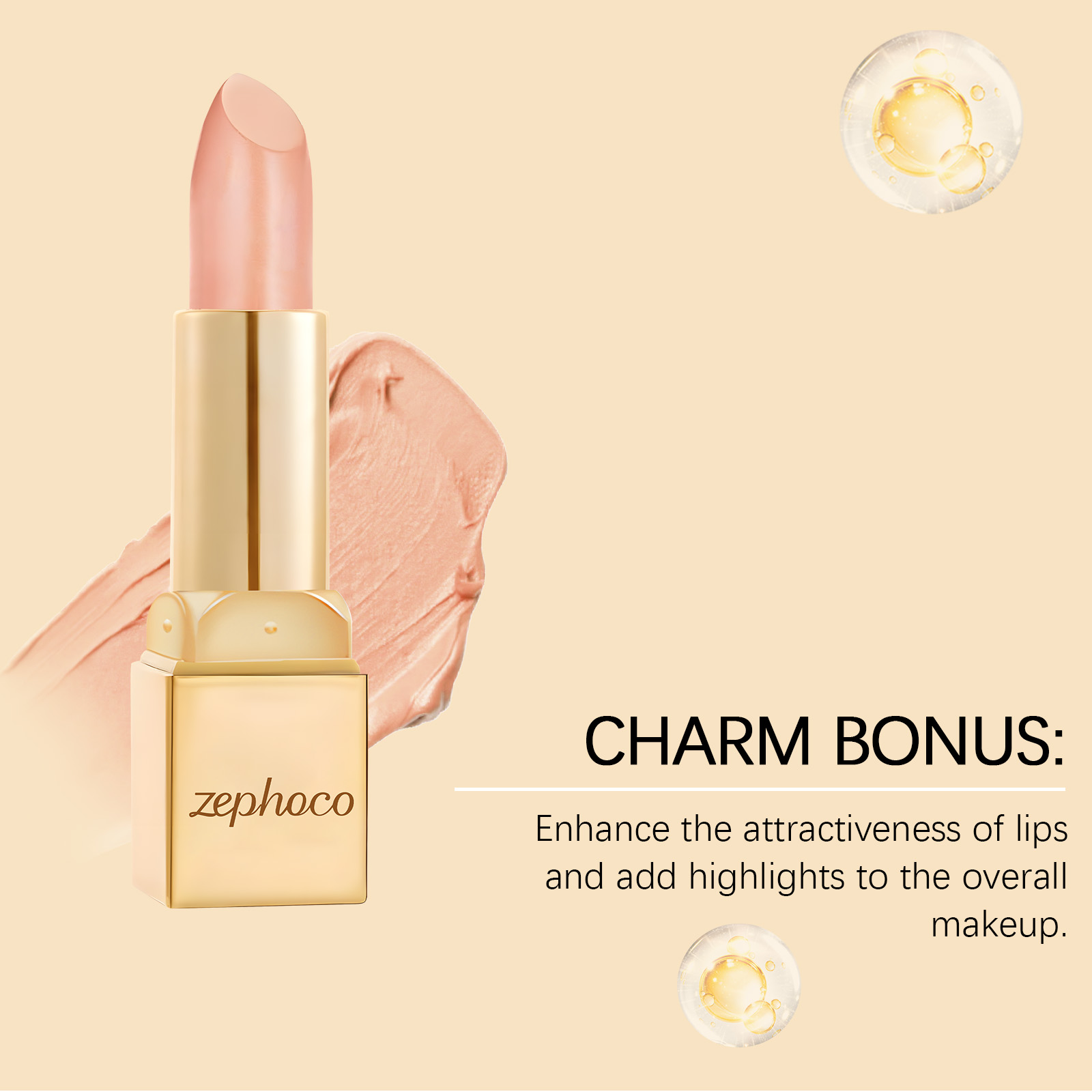 (Rose Red) Metallic Cream Lipstick Light Texture Moisturizing Easy To Create Glossy Lip Makeup