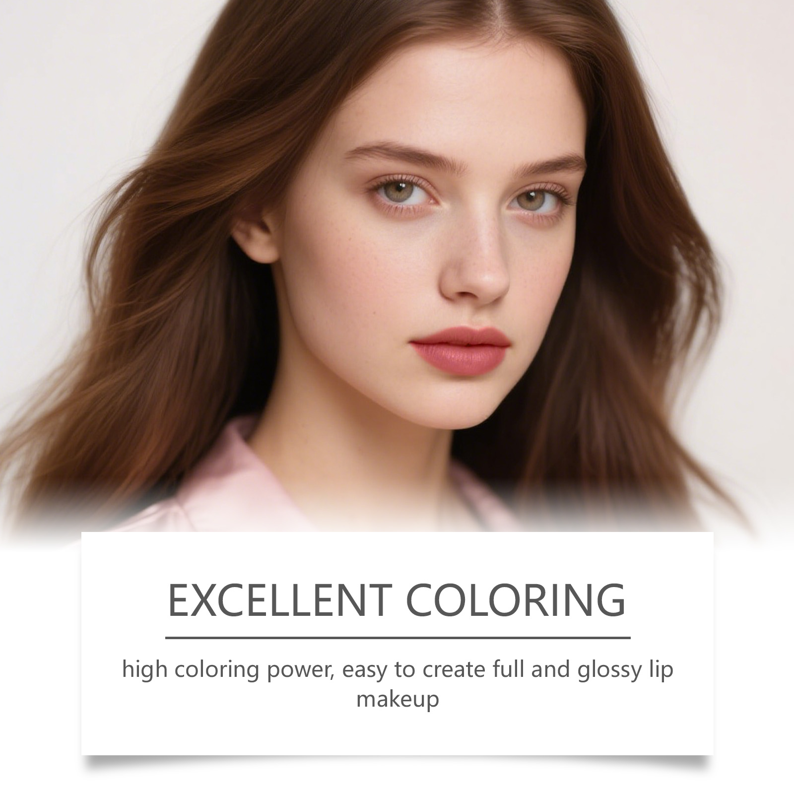 (Rose Red) Metallic Cream Lipstick Light Texture Moisturizing Easy To Create Glossy Lip Makeup