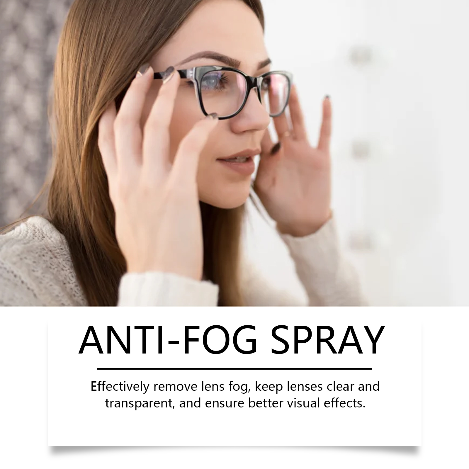 Anti Fog Spray For Eyeglasses Prevent Fog Clean Lens Clear Vision Waterproof Portable Defogger For Glass Lenses