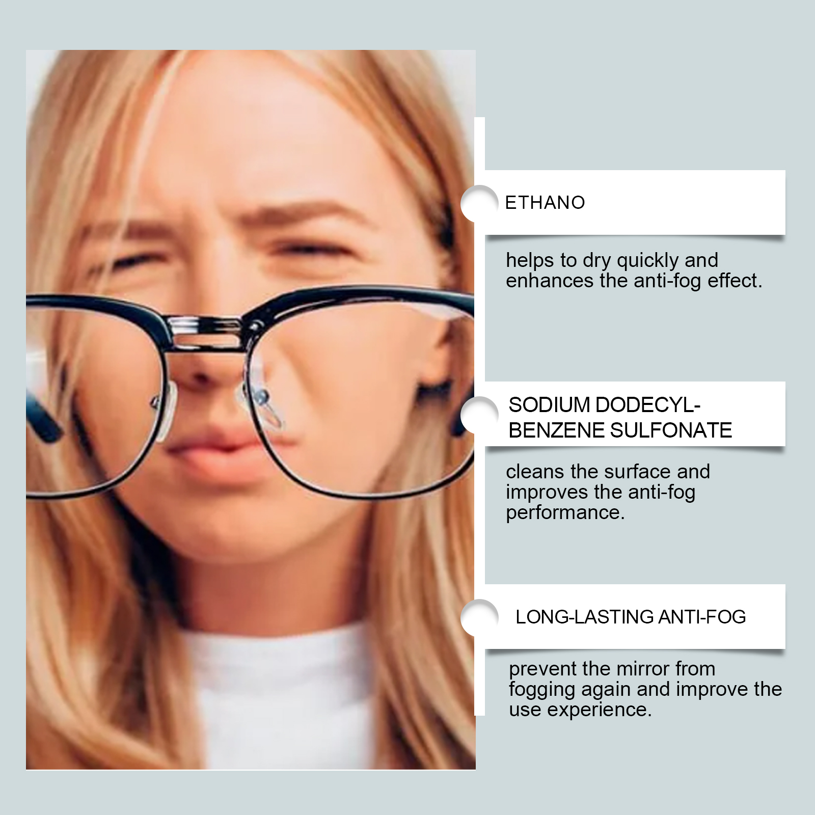 Anti Fog Spray For Eyeglasses Prevent Fog Clean Lens Clear Vision Waterproof Portable Defogger For Glass Lenses