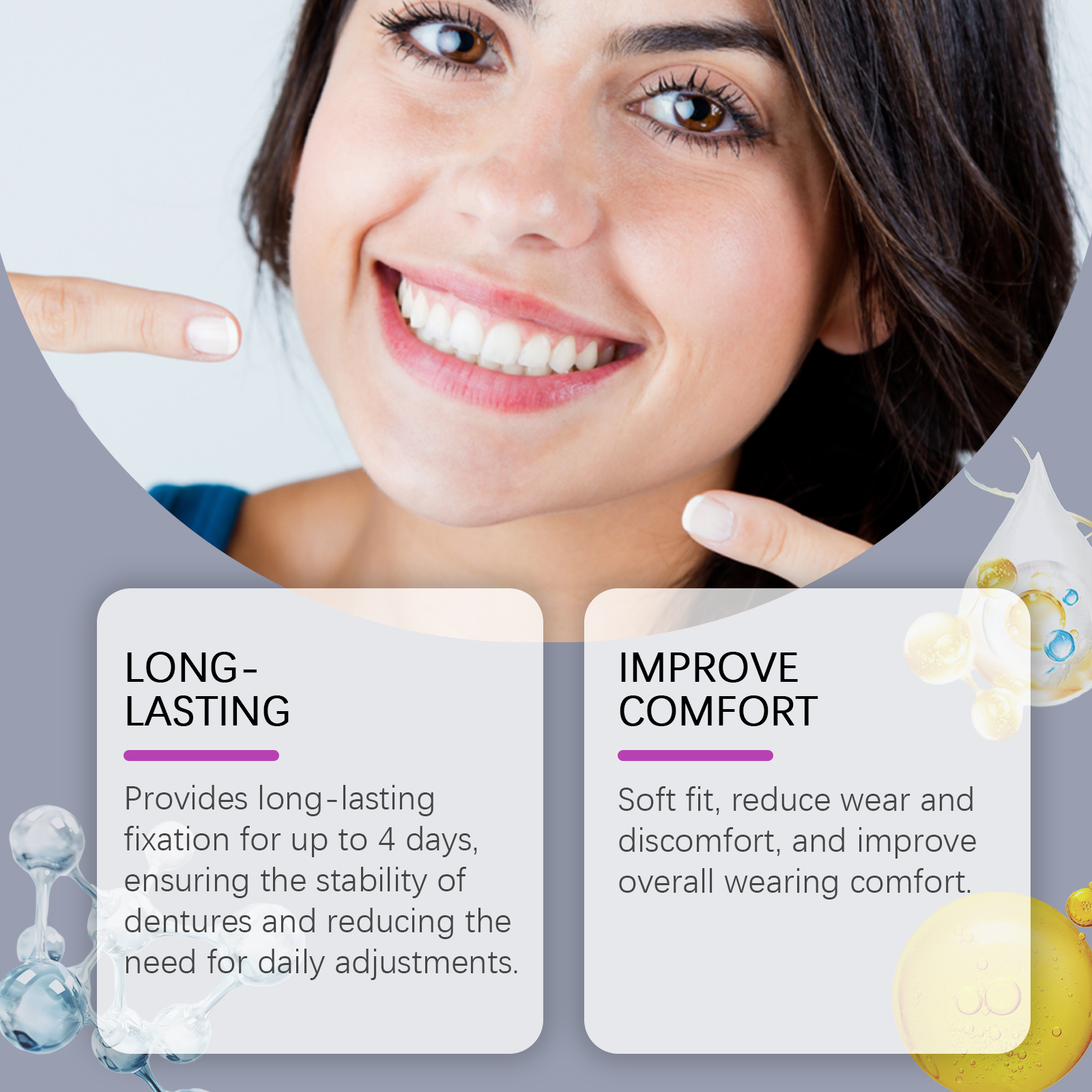 Denture Fixing Adhesive Improves Comfort Protects Loose Dentures Bonding Stabilizing Cream For Dental Use