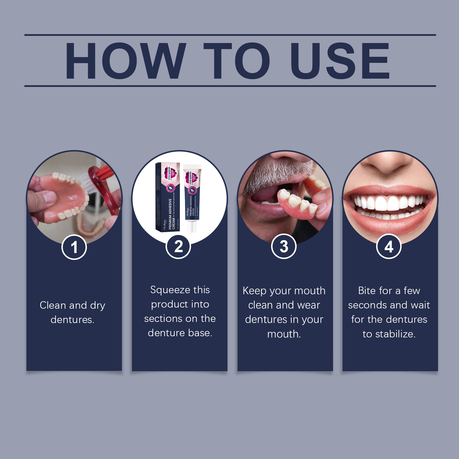 Denture Fixing Adhesive Improves Comfort Protects Loose Dentures Bonding Stabilizing Cream For Dental Use