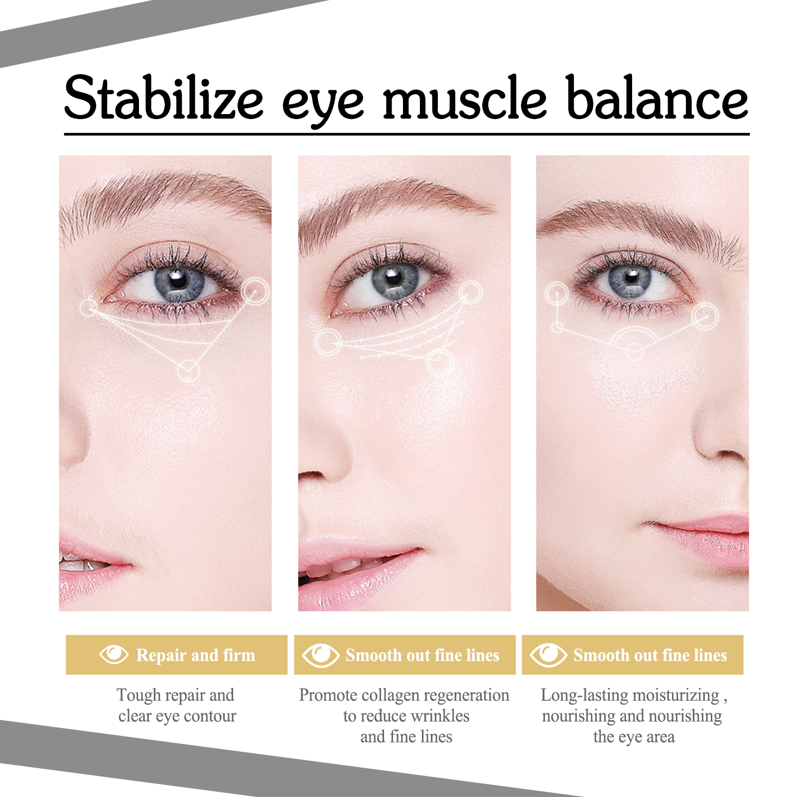 Eye Firming Gel Anti Aging Fine Lines Dark Circles Puffiness Hydrating Under Eye Care Daily Treatment 10ml