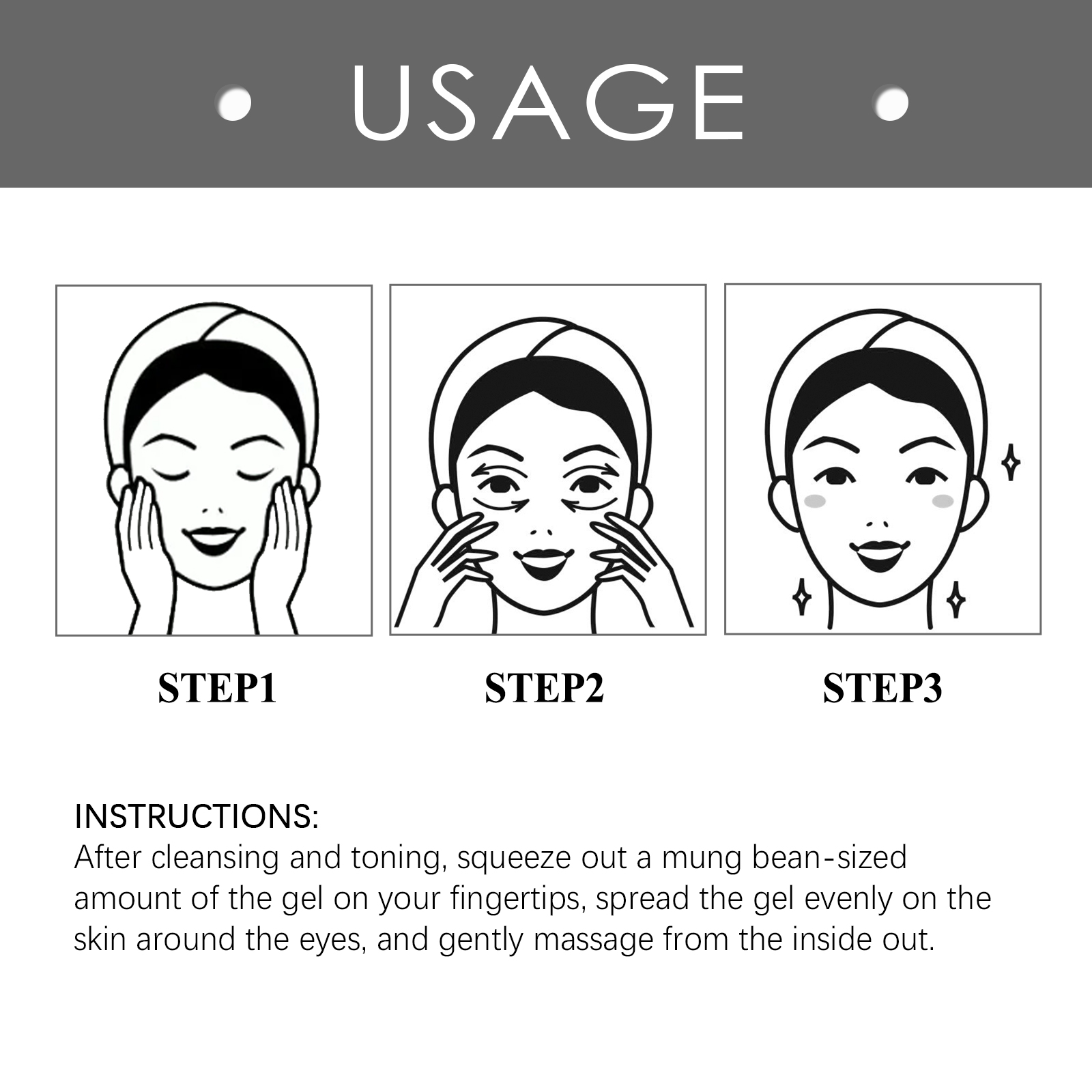 Eye Firming Gel Anti Aging Fine Lines Dark Circles Puffiness Hydrating Under Eye Care Daily Treatment 10ml