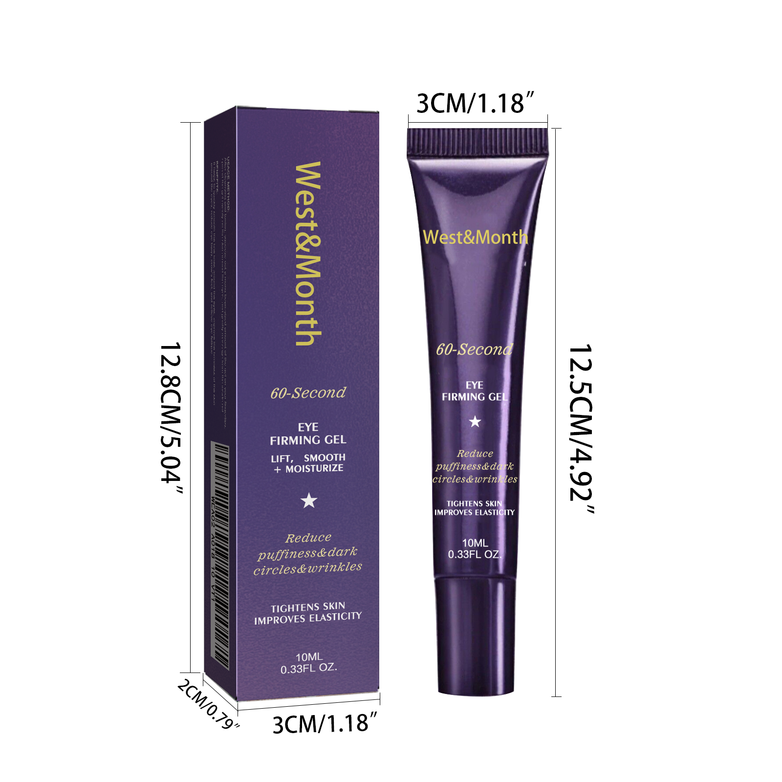 Eye Firming Gel Anti Aging Fine Lines Dark Circles Puffiness Hydrating Under Eye Care Daily Treatment 10ml