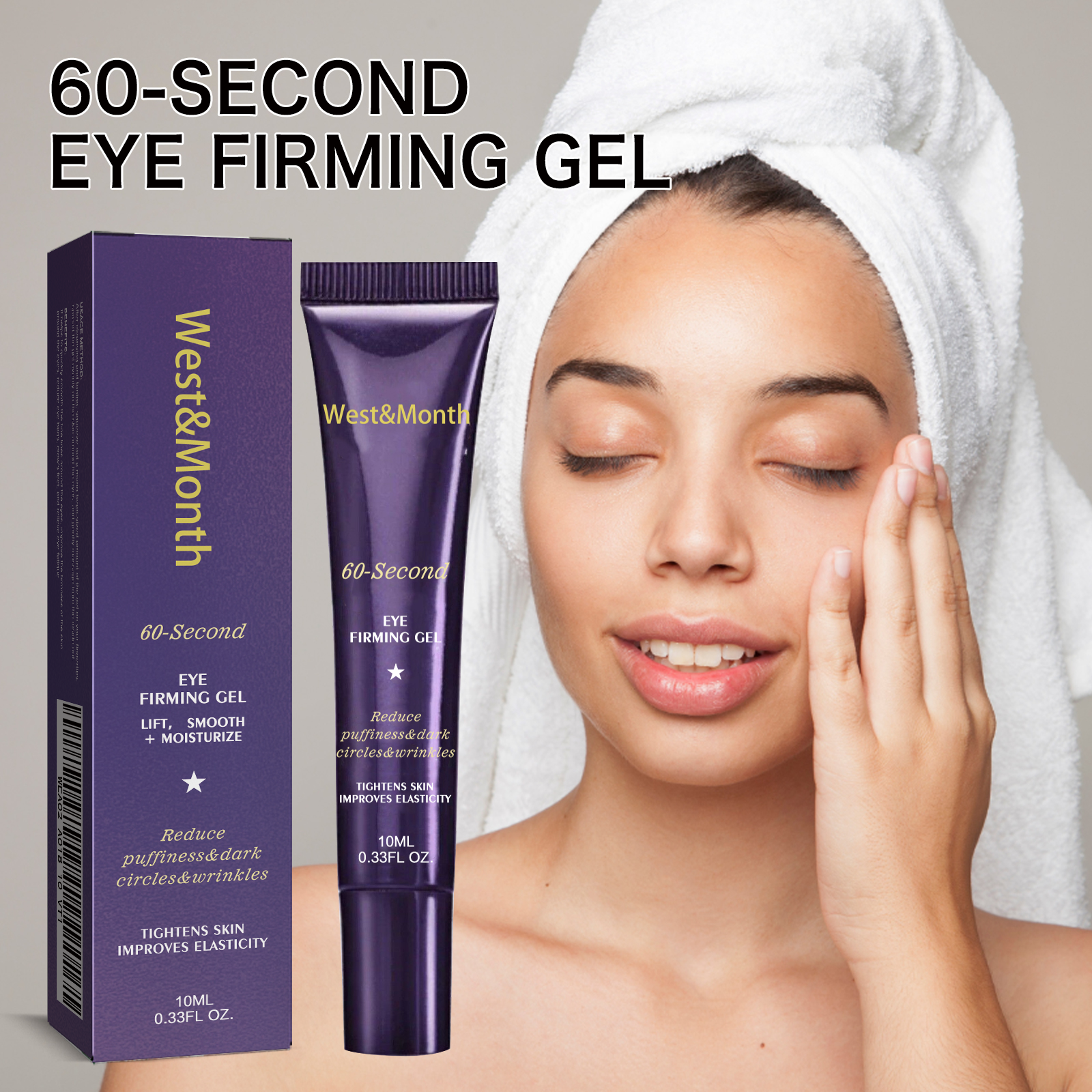 Eye Firming Gel Anti Aging Fine Lines Dark Circles Puffiness Hydrating Under Eye Care Daily Treatment 10ml