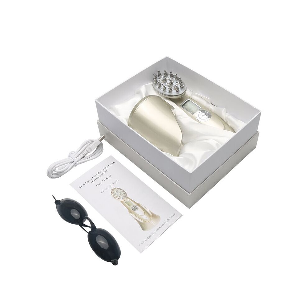 Laser Hair Growth Massage Comb Anti Hair Loss Massager EMS Vibration Massager Brushes Hair Regrowth Comb