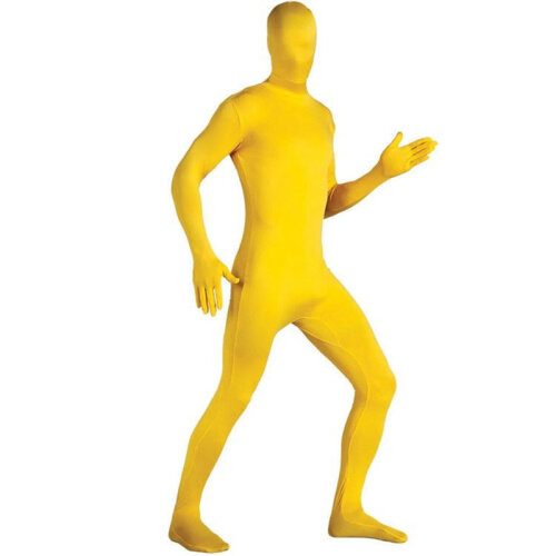 (White, 2XL(Height 170cm-185cm)) Full body catsuit Halloween party Zentai costume unisex