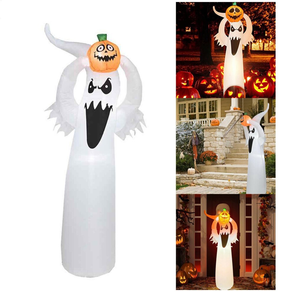 180Cm/5.9FT Halloween Inflatable Model Halloween Inflatable Luminous Ghost Lifting Pumpk