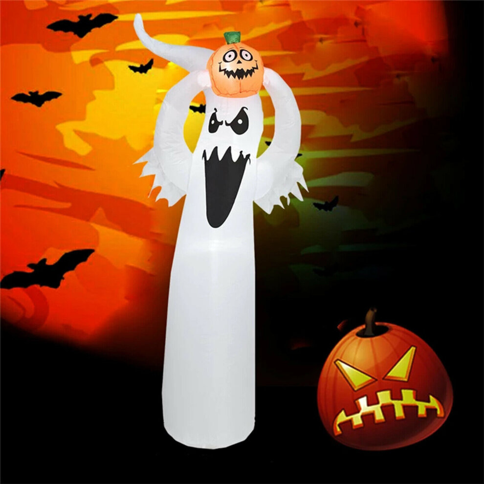 180Cm/5.9FT Halloween Inflatable Model Halloween Inflatable Luminous Ghost Lifting Pumpk