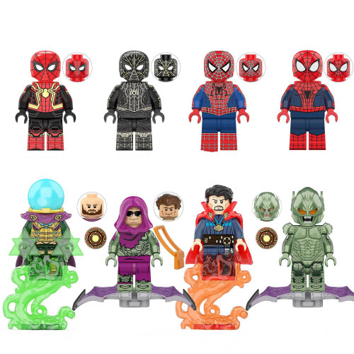 MiniFigures Spiderman Dr Strange Green Devil Toys Fit Lego 8PCS Set.
