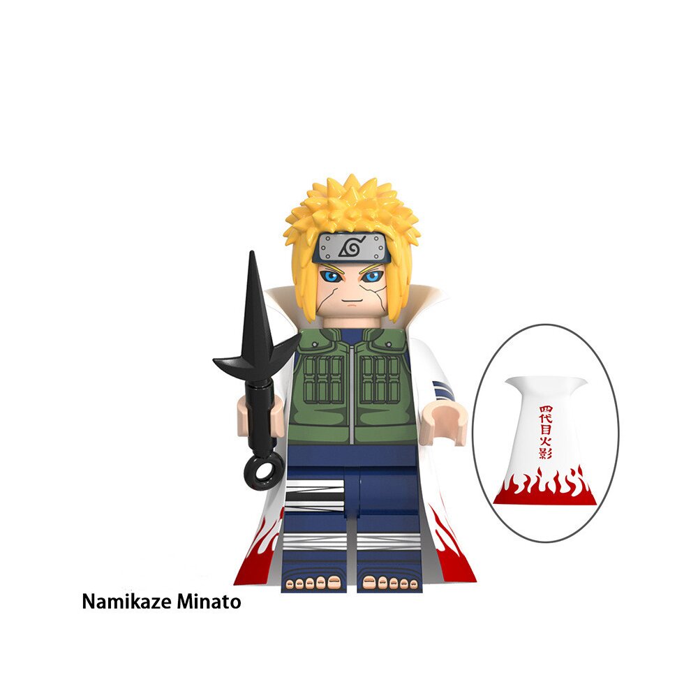 Anime Minifigures Building Blocks Toys Set with Weapons Cartoon Naruto Action Figures 8PCS Collectible Battle Building Kit Fit Lego for Boys Girls Birthday Christmas Gift