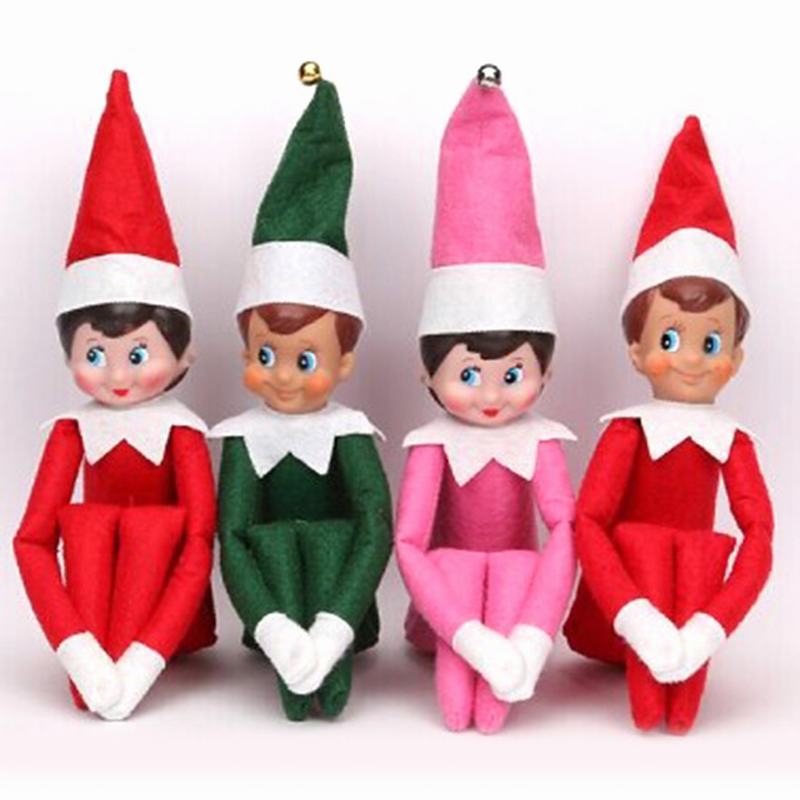 (Red Boy) Elf on Shelf Doll 12/30cm Elves Behavin Badly Naughty Christmas Elf Evie Girl Doll Figure Toy