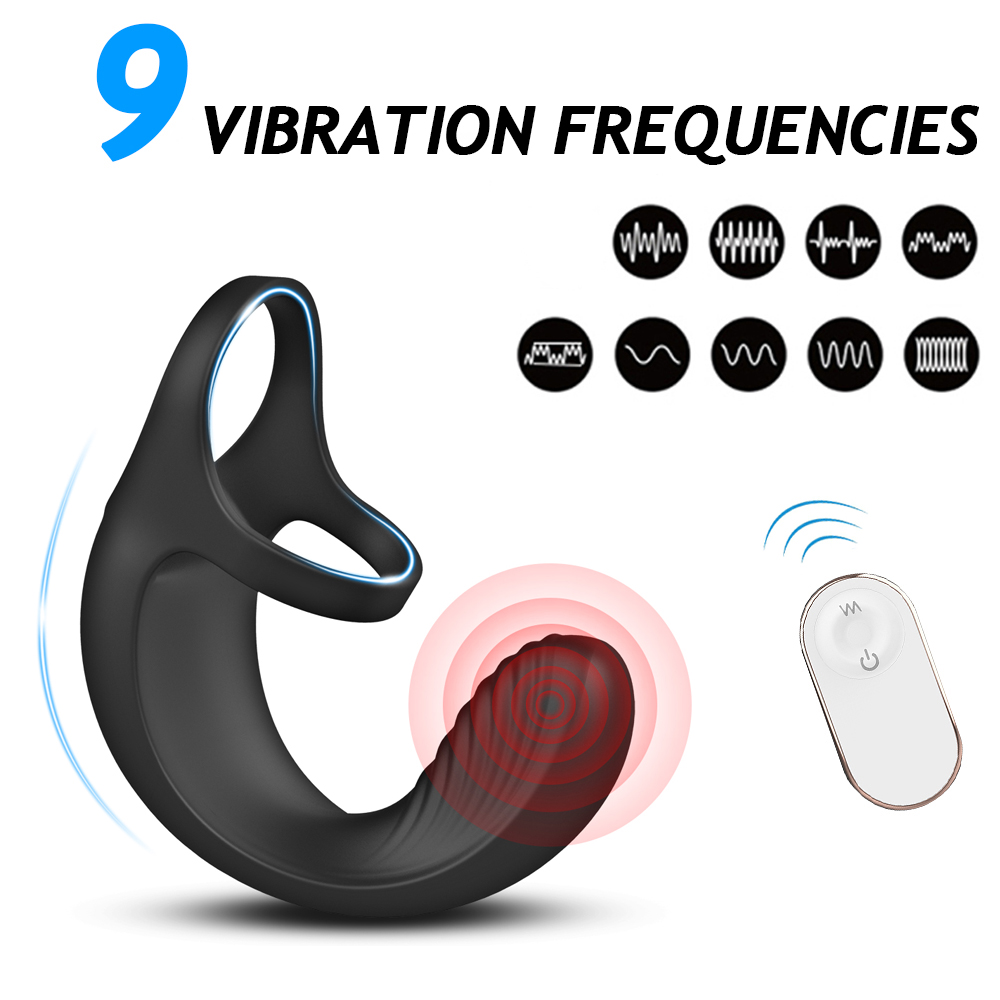 Penis Massager Ring Vibrator Adult Sex Toys for Men Massager Masturbation Wireless Remote Control USB Charging Waterproof Male Couples Sex Pleasure Extreme