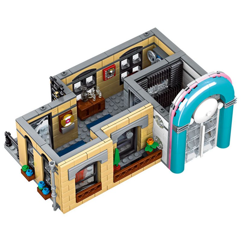 City Street View Restaurant Building Blocks Childrens Toys Boys And Girls Gifts