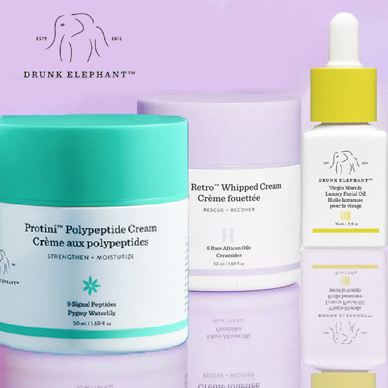 (Essence~Yellow) DRUNK ELEPHANT SKIN CARE Set Protini Polypeptide Creams Moisturize Foundation Cream Primer for Makeup Faces Whitening Cream for Dark Skins Women Gifts