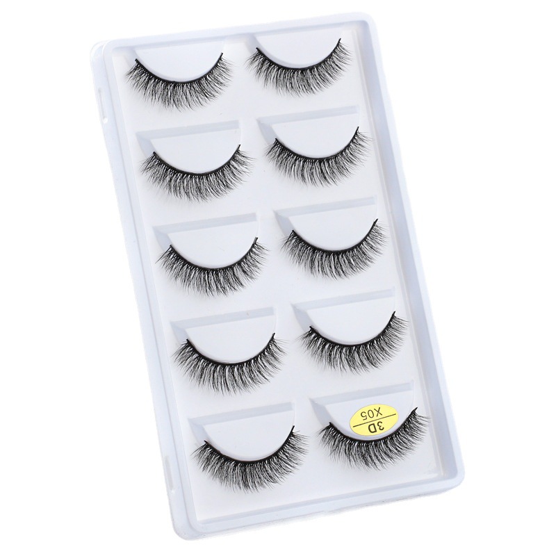 (3D~X01) Mink Eyelashes Natural Long 3D False Lashes Soft Faux Fake Lashes Beauty Makeup Tool Eyelash Extension 10 Pairs