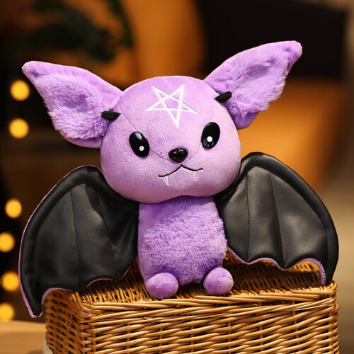 Halloween Purple Bat Plush Toy Stuffed Animal Doll Kids Gift Decor 45CM