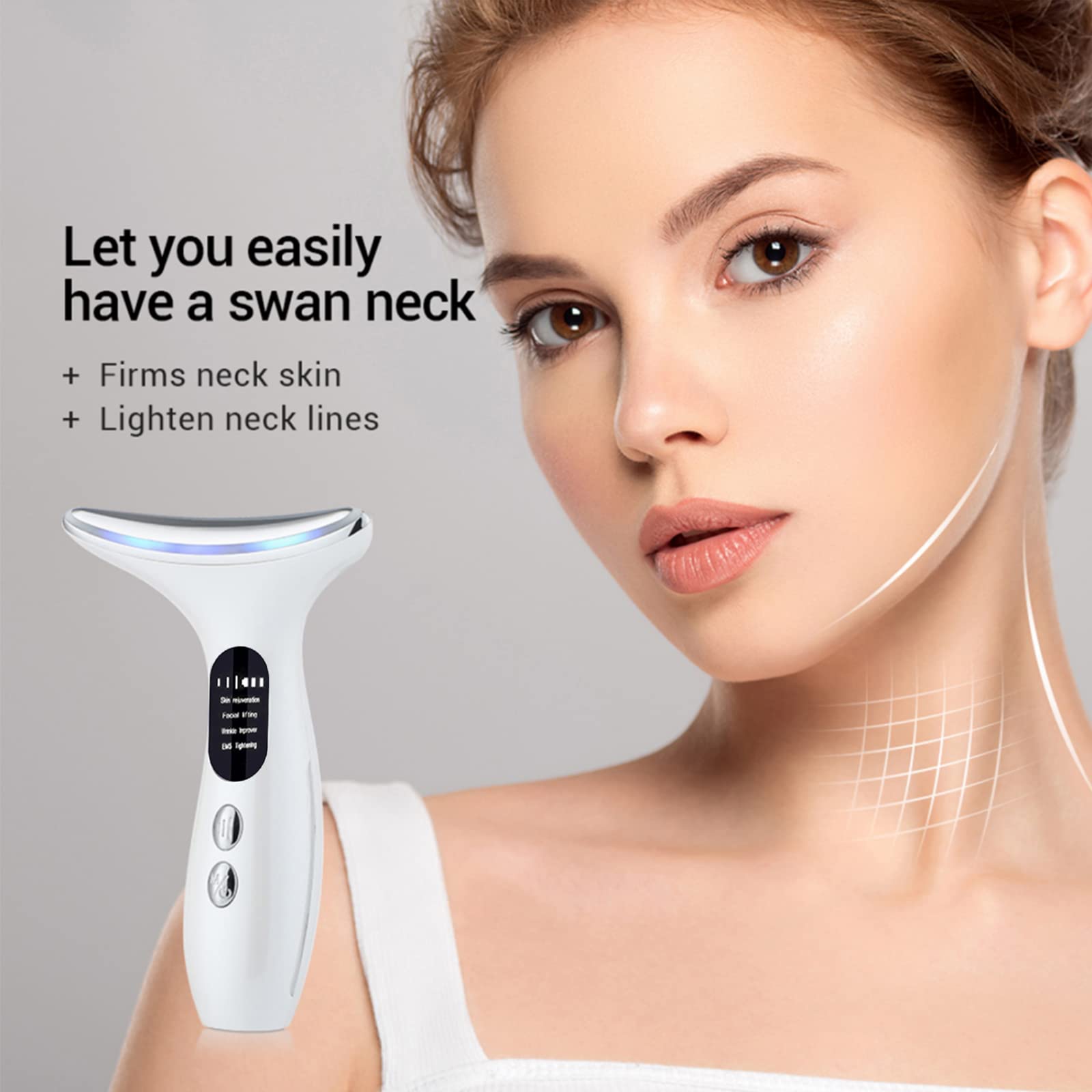 Face Massager Face Neck Beauty Device Home Beautician Deep Cleaning Device Against Wrinkles Skin Tightening Lifting 3 Modes