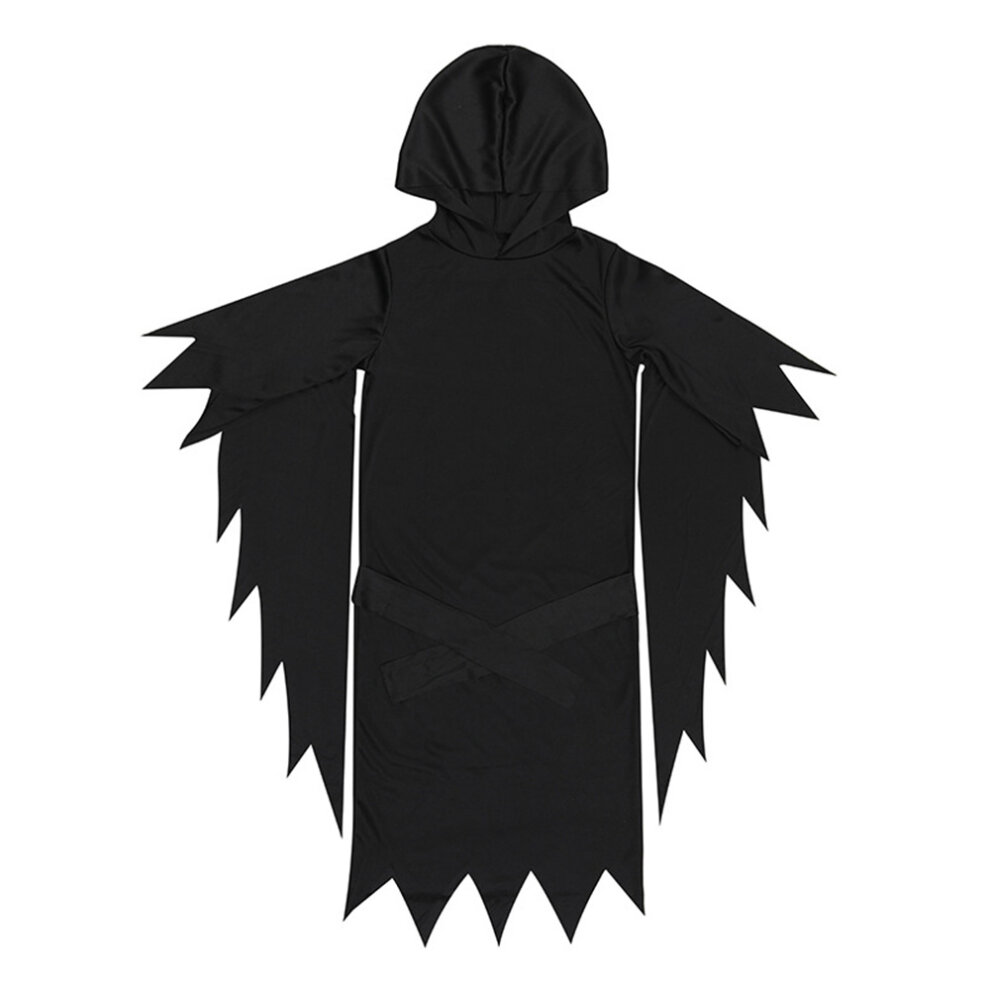 (S) Kids Scream Costume Ghost Halloween Boys Girls Cosplay Fancy Dress Outfit With Mask
