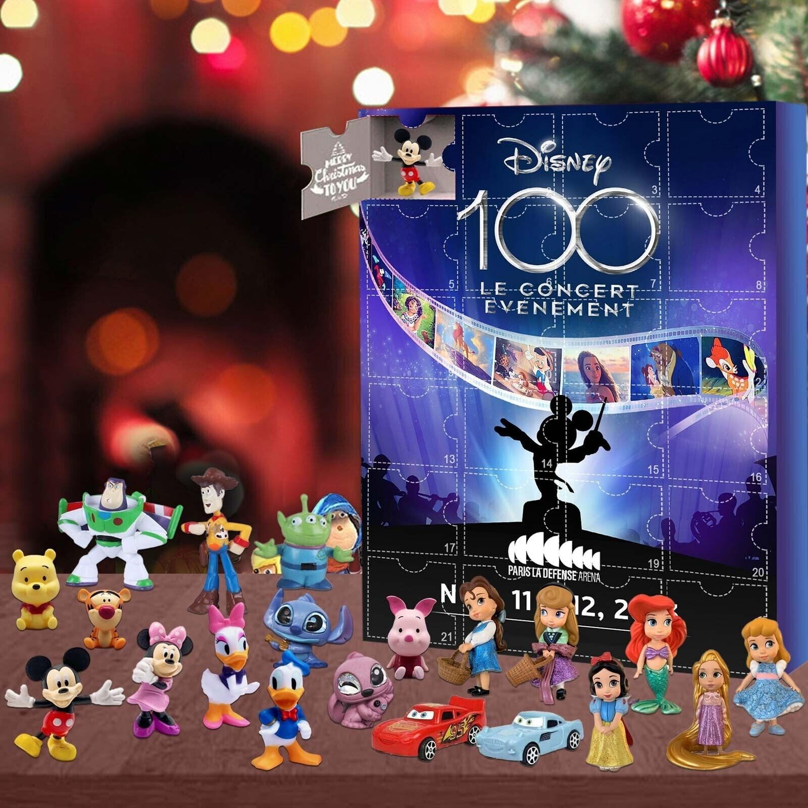 Mickey Christmas Advent Calendar Toy Disney Cartoon Disney Minnie Figure Toys Xmas Blind Box Surprise Gifts for Kids