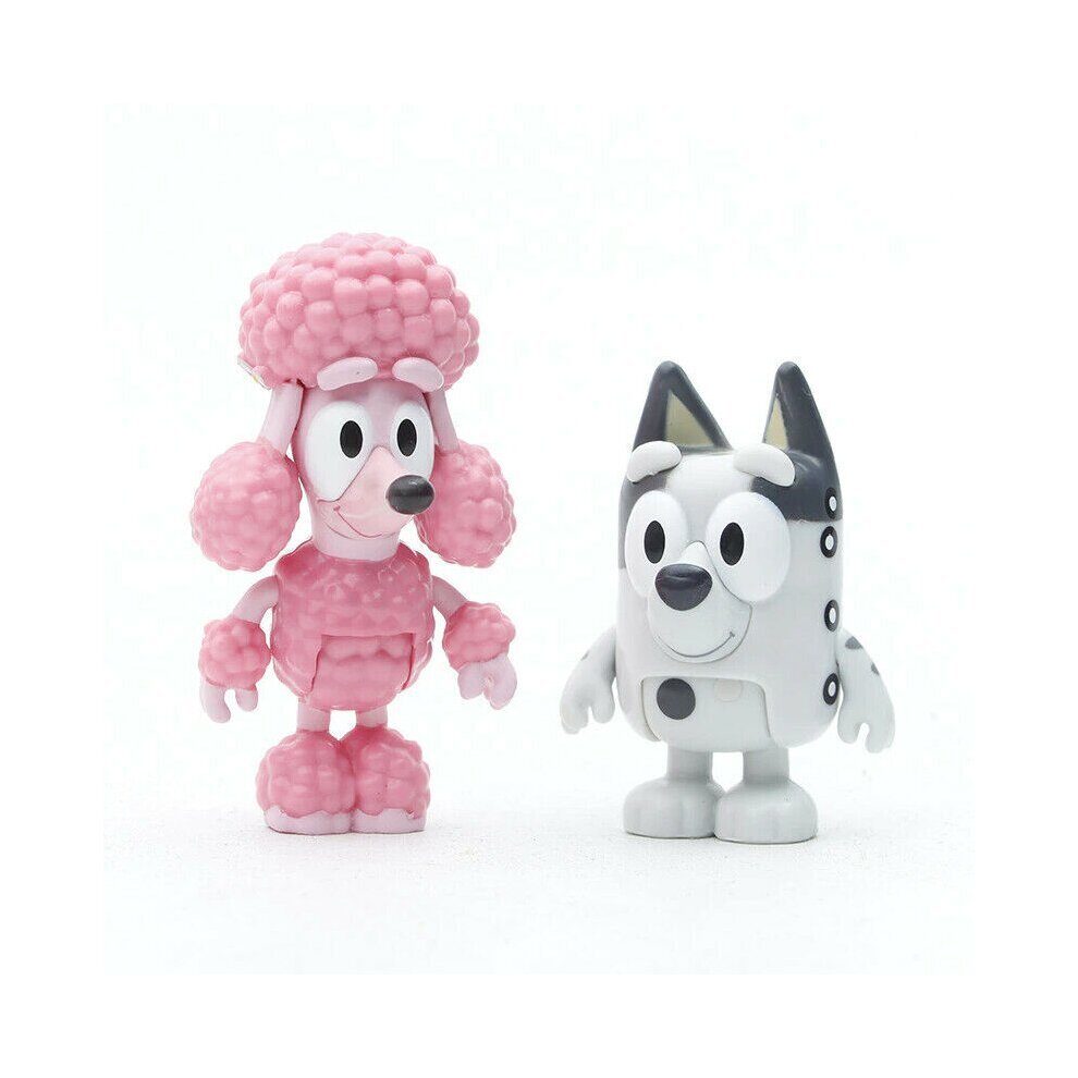 Bluey Family And Friends Action Figures Model Toy Cake Toppers Playset Kids Gift 12Pcs Pack